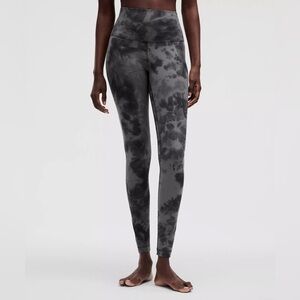 Lululemon Athletica Gray Tie-Dye Leggings
